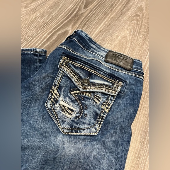 Silver Mid Rise Elyse Bootcut Jeans - Picture 6 of 6